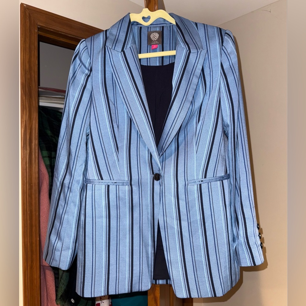 Vince Camuto Blue Striped Blazer Women’s Size 6